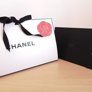 Chanel Red Camellia Gift Box/Bag with Envelop and Blank Card